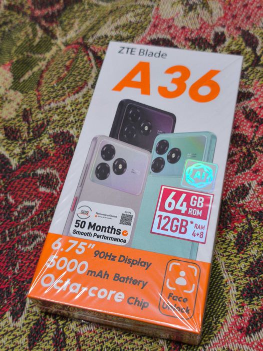 Продам новый смартфон ZTE A36 в упаковке