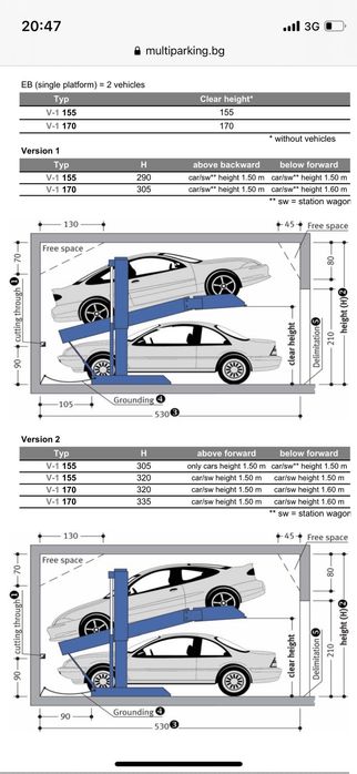 Паркинг система / подемник за коли