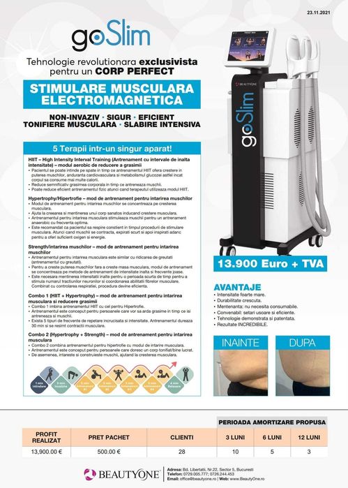 GO SLIM Remodelare Corporala Energie electromagnetica