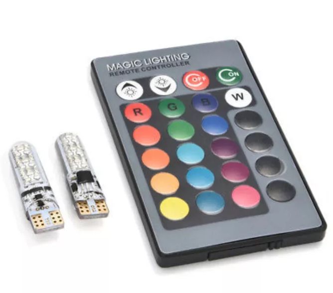 Цветни LED светлини за габарит T10