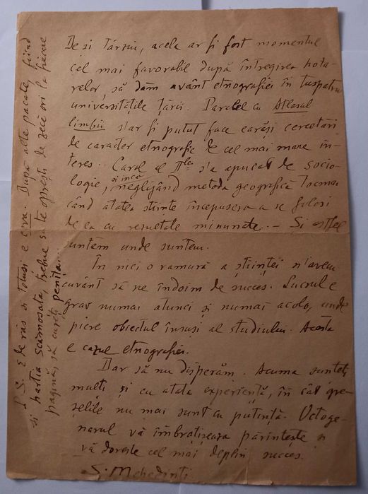 Scrisoare adresata profesorului Al. Radulescu