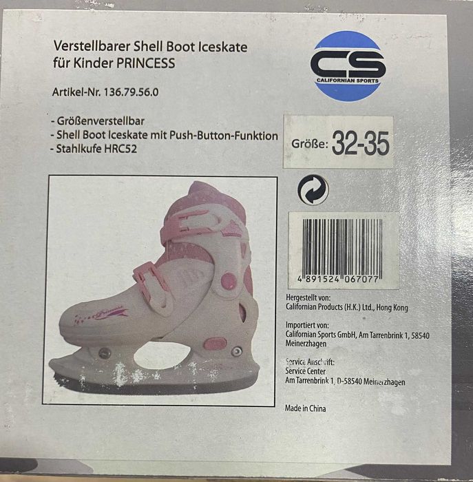 Patine de gheață  32-35 Alb/Roz