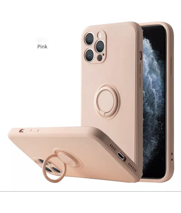 Iphone 14/PRO/MAX/PLUS Husa Silicon cu Material Inel Suport Metalic