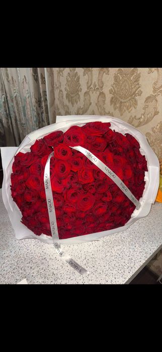 роза б/у 101шт букет