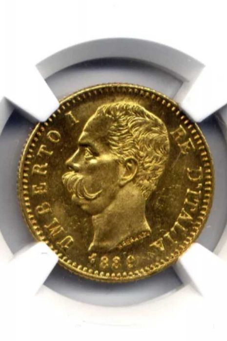 Златна монета 20 лири Италия 1889г НАЙ РЯДКАТА !