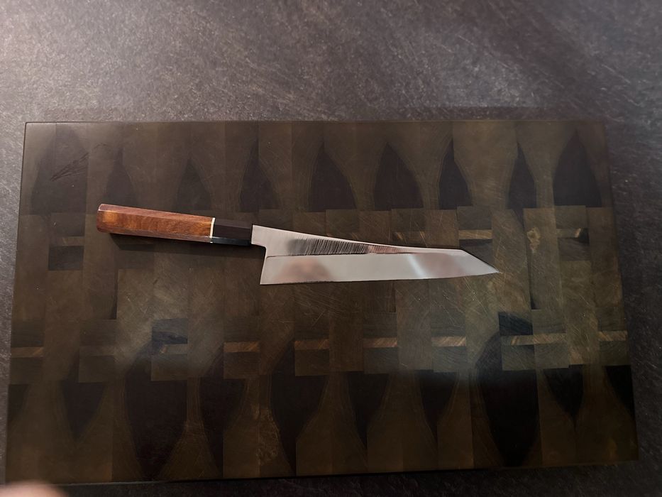 Cutit artizanal de bucatarie - otel inoxidabil 61 HRC , taiș japonez