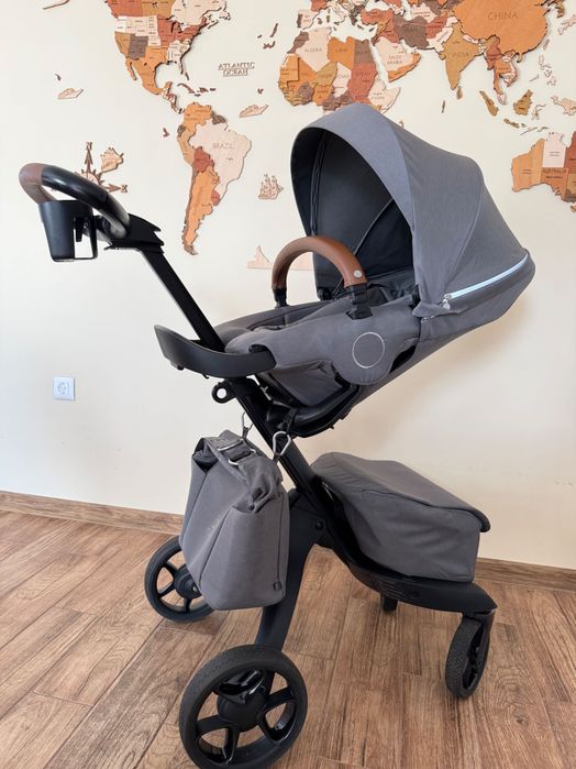 Бебешка количка Stokke Xplory  X + Carry Cot - Modern Grey