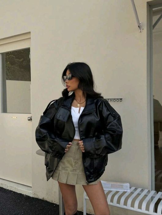 Дамско кожено яке