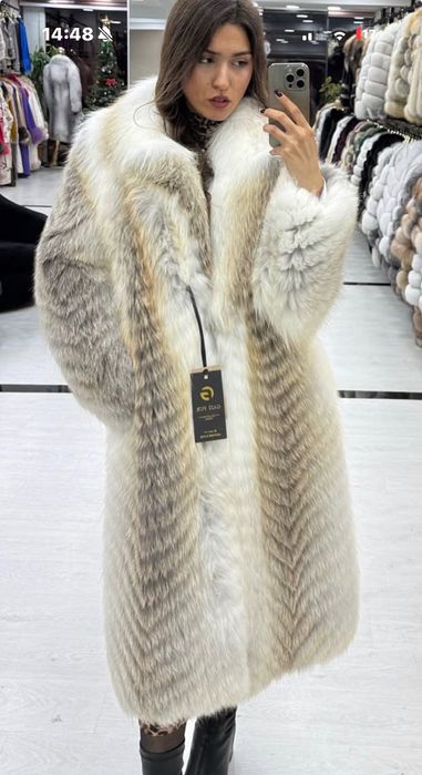 Естествено кожено палто от лисица