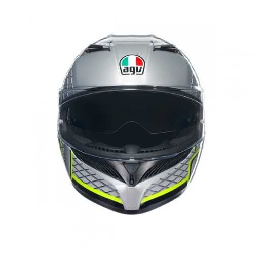 Каска AGV K3 - Fortify Grey/Black/Yellow Fluo
