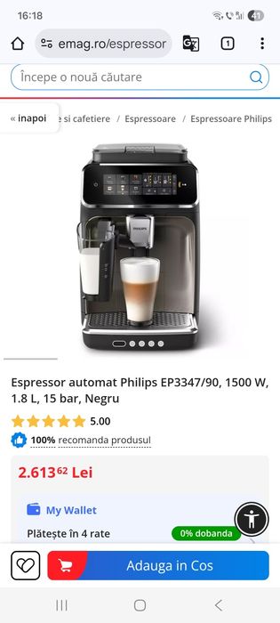 Espressor Philips S3300 EP3347/90