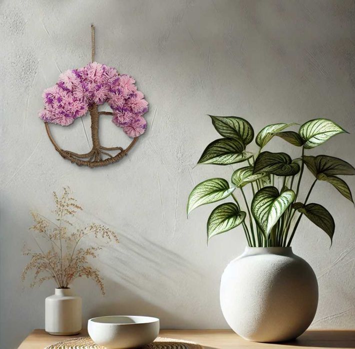 Макраме, Бохо Стил, Дърво на Живота Интериорен Дизайн Ръчно Изработено