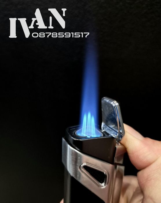 Запалка за пури Jobon с троен джет  (два цвята)