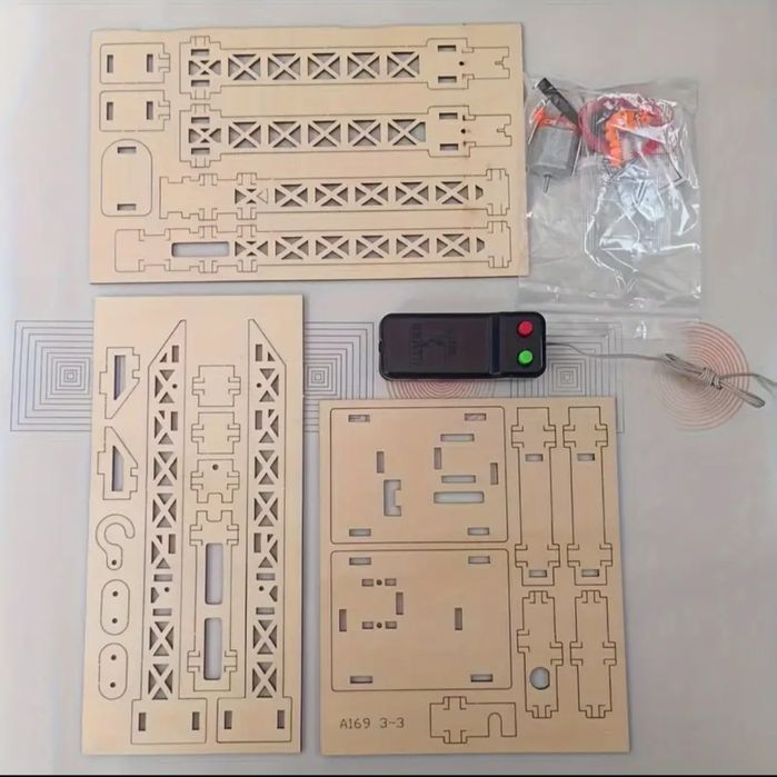 3D дървен електрически кран