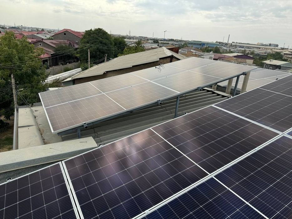 Quyosh panel podklyuch ustanovka Установка солнечниых панелей