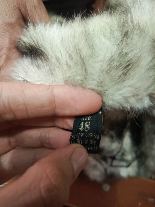 Пальто из чистого кожи кролика