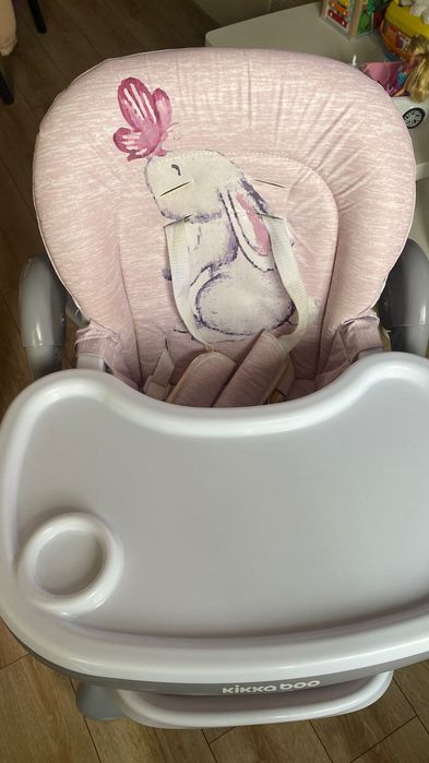 Детско столче за хранене KIKKA BOO Natural Sweet Pink Rabbit
