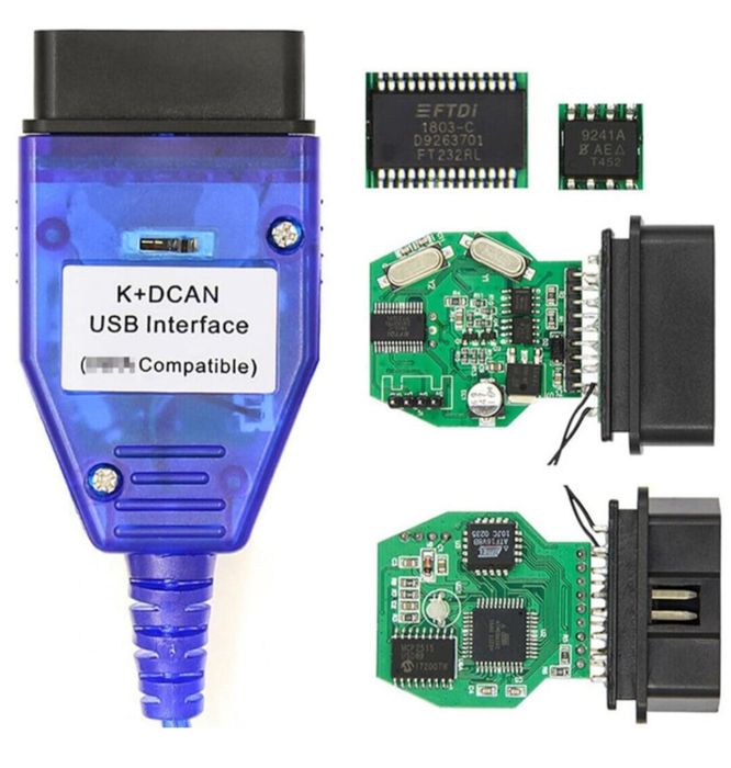Interfata Diagnoza BMW K-DCAN INPA Cu Switch, Albastru