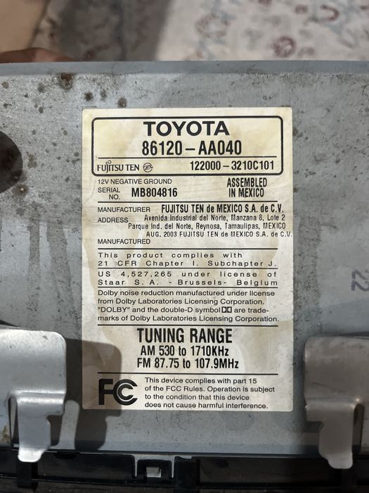 мафон toyota 30-35