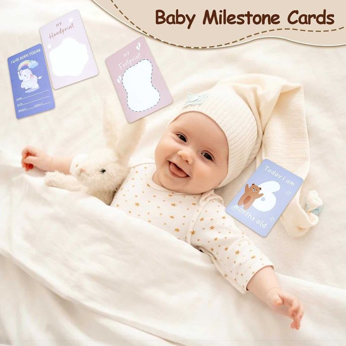 TYRY.HU Сензорни играчки за бебета, картички за важни етапи, 5 в 1