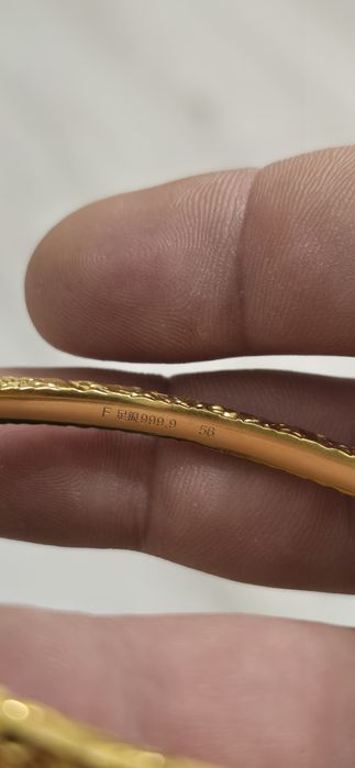 Brățară argint pur placata aur 24 k