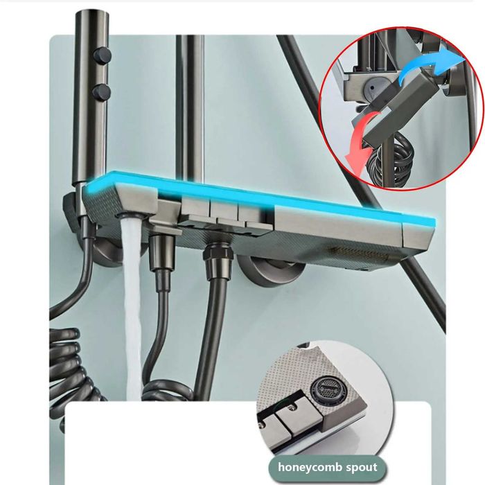 Модерен интелигентен душ с дисплей и LED подсветка D07
