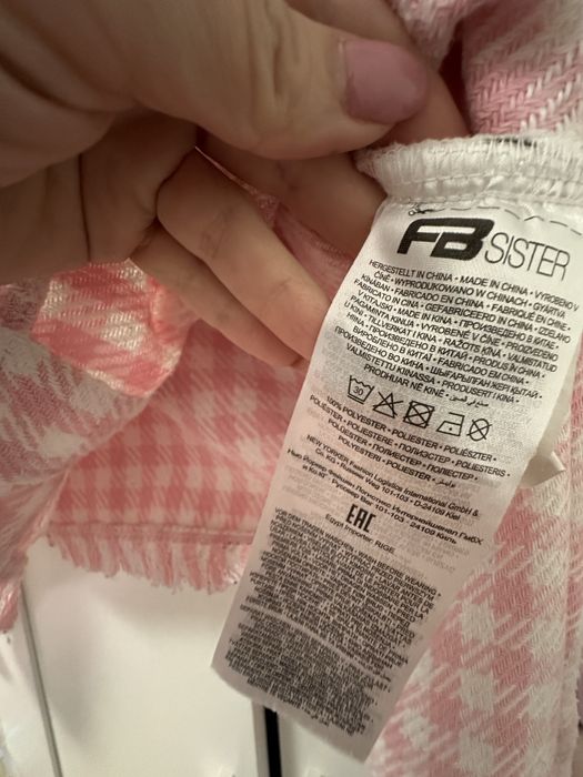 Пепитена розова риза- яке New Yorker FB Sister M размер