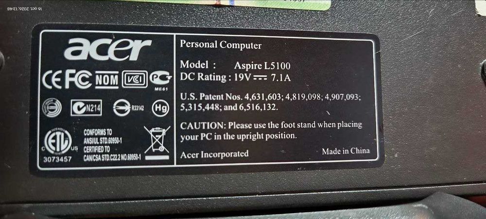 Mini PC Acer Aspire L5100 - AMD Athlon / 2 GB DDR2-SDRAM/ AMD Radeon X1250 - DEFECT !!!
