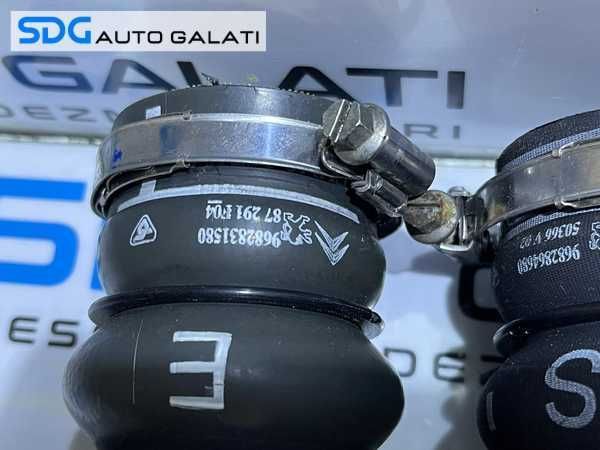 Furtun Furtune Presiune Aer Radiator Intercooler Citroen C3 2 1.6 HDI 2009 - 2016 Cod 9682831580 9682864680