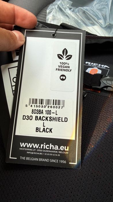 Мото протектор за гръб с презрамки RICHА