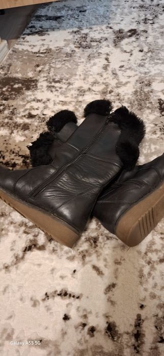 Cizme piele naturala îmblănite nr 35