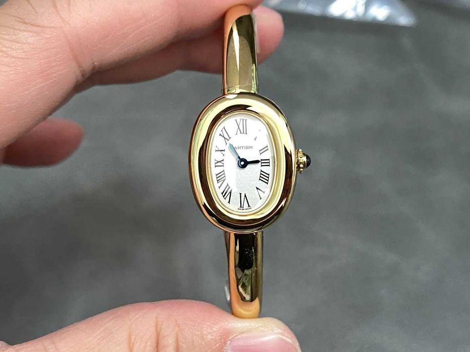 Дамски Cartier baignoire златисто/розово