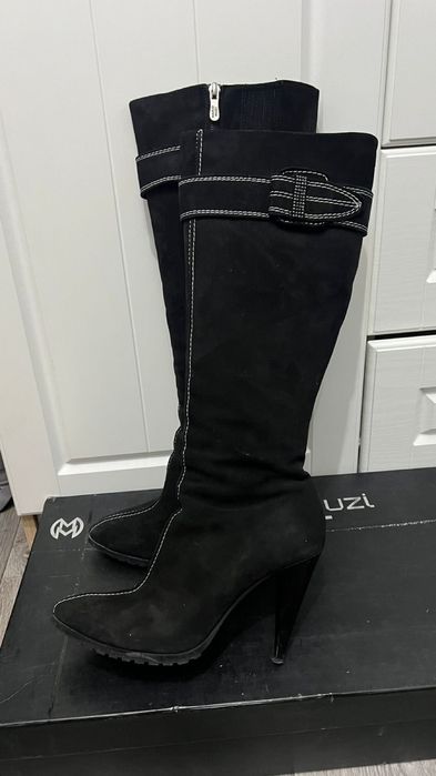 Сапоги замшевые, натуралка