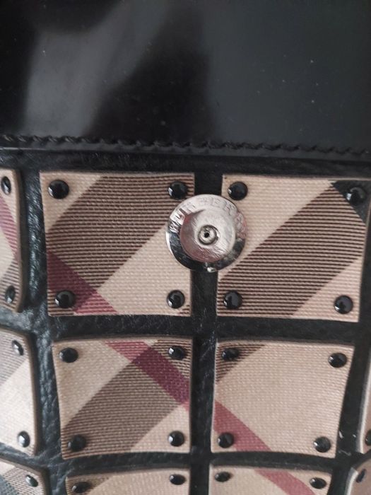 BURBERRY Original 100% Кожа Страхотна  през рамо чанта