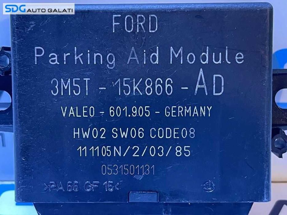 Unitate Modul Calculator Senzori Parcare PDC Parktronic Ford Focus 2 2004 - 2010 Cod 3M5T-15K866-AD 3M5T15K866AD [L3464]
