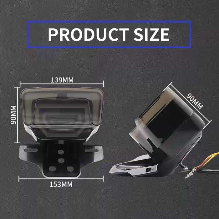 Стоп с вградени мигачи за мотоциклети Automat, 12V, 2500Lm, IP67