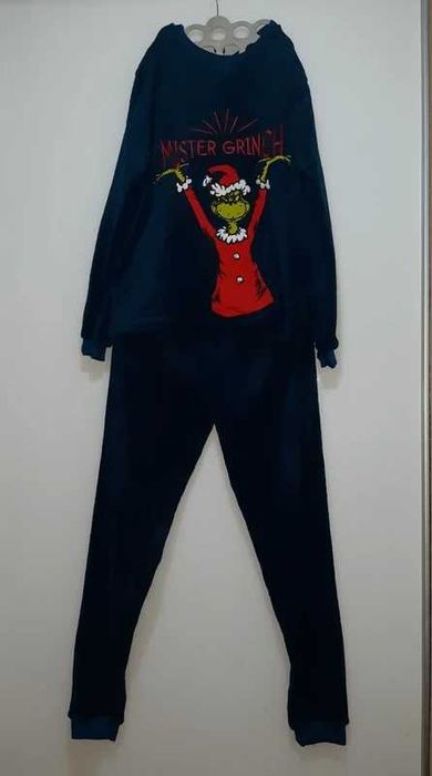Set / compleu pufos de barbat Mr. Grinch
