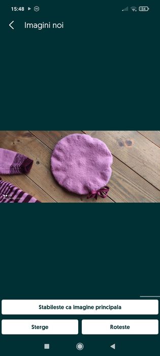 Rochita si basca din lana, crosetate manual