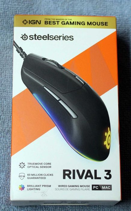 Mouse Steelseries Rival 3 RGB dpi cu fir nou sigilat garantie 2 ani