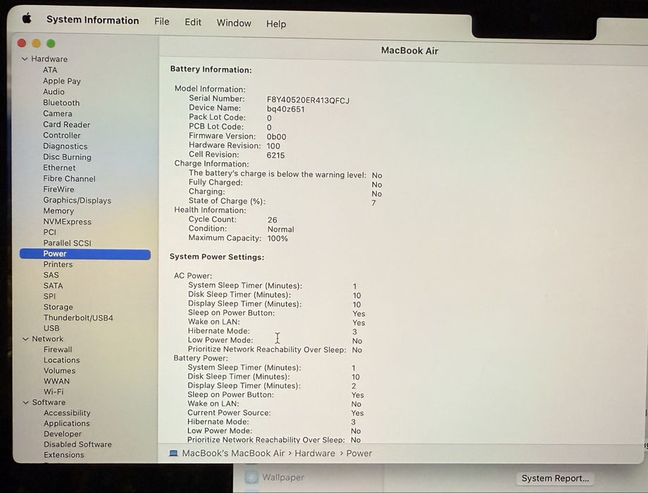 ГАРАНЦИОНЕН!!! Лаптоп Apple MacBook Air 13”, M3, 8GB RAM / 256GB SSD