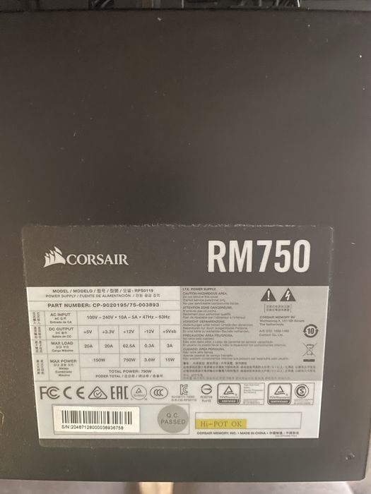Sursă Corsair RM 750W