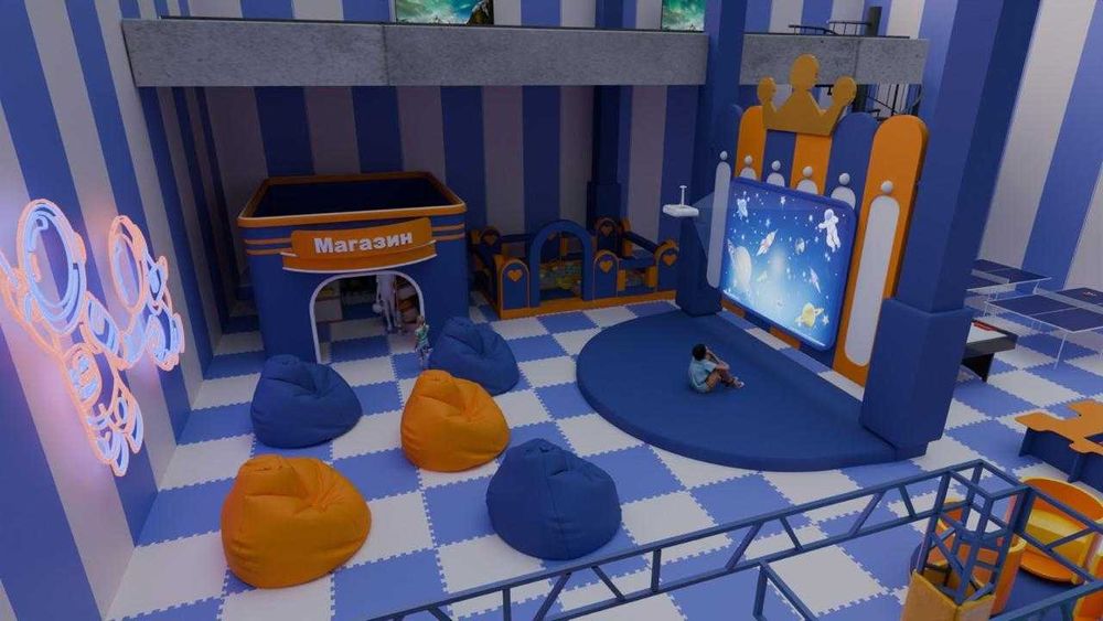 Детский лабиринт, детский игровой парк.