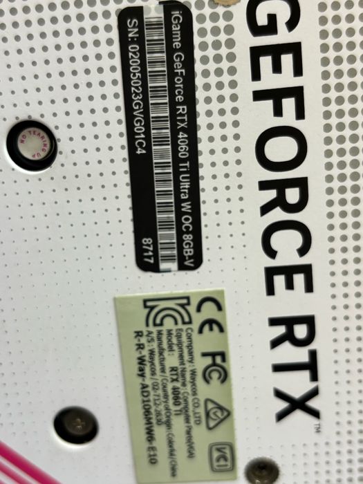 Продам мощную RTX 4060 Ti 8Gb Igame