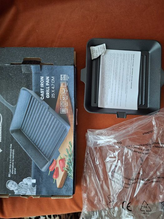 Tigaie grill gratar Cooking by Heinner, fonta pura, 25 x 4.7 cm