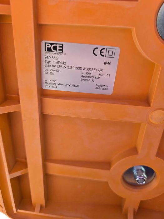 Tablou Electric Portabil PCE Spitz 32A - Organizare Santier - Cauciuc Plin