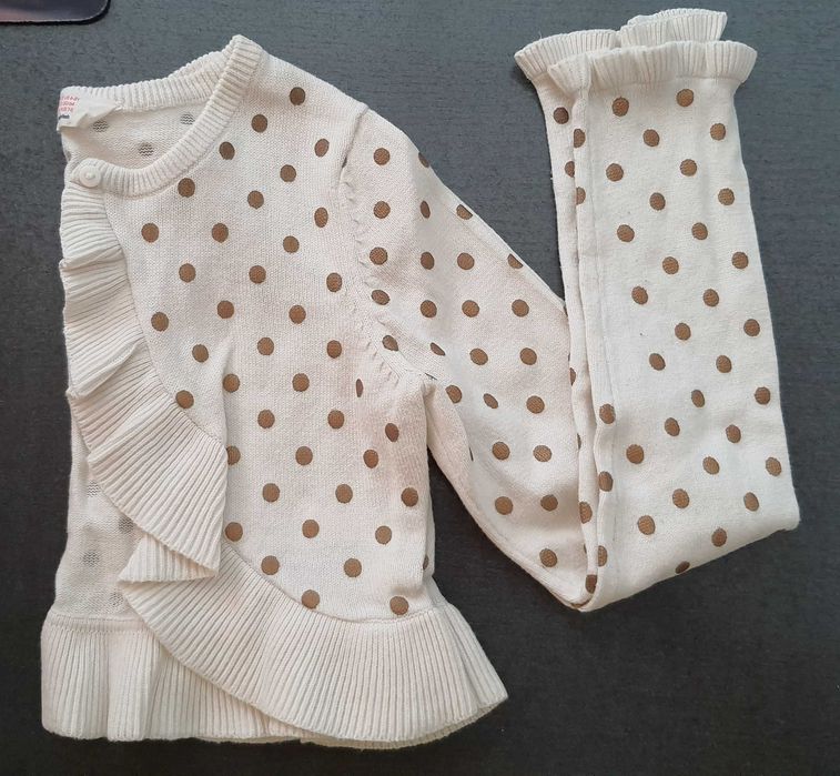 Cardigan crem cu auriu HM 6-8 ANI