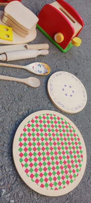 Огромен комплект дървени играчки