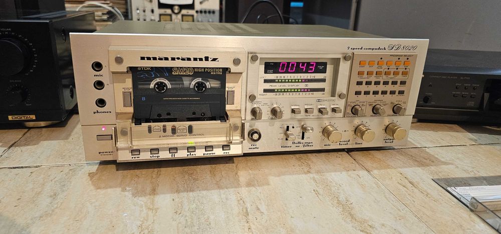 Deck Marantz SD-8020 Compudeck 2 Speed, full recap, funcțional, cu test video!