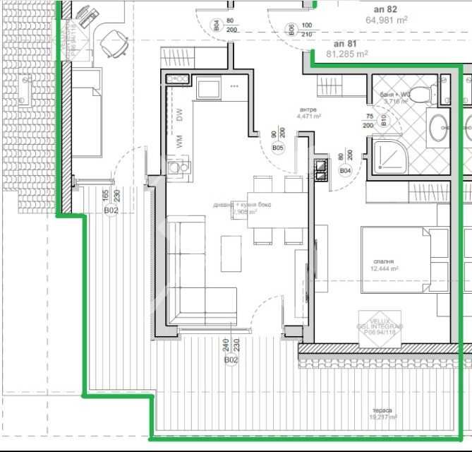 Двустаен апартамент в Меден Рудник 474 - 16735