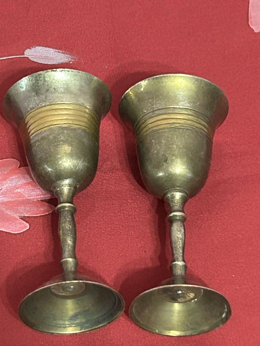 Set Mini 2 Cupe Alamă Vintage